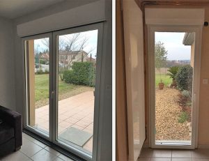 Rénovation d'une porte d'entrée et des fenêtres
